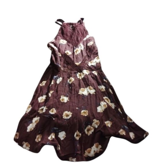 Floral Burgundy Women Dress, Kendall & kylie, Nwt, Size Xs, - Picture 1 of 5